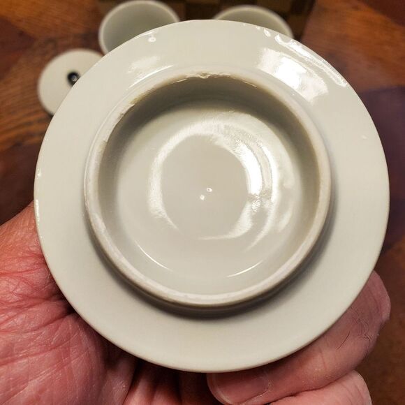 Vintage Japanese Kyoto Geisha Husband and Wife Boxed Lidded Tea Cups - Picture 10 of 15